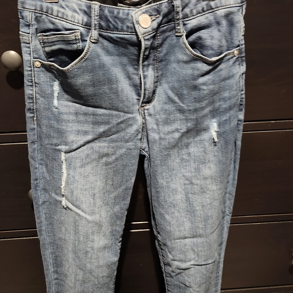 Wit & Wisdom Blue Skinny Jeans Distressed Casual